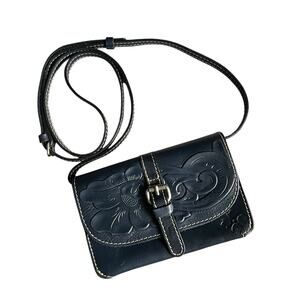 Patricia Nash Torri Small Crossbody Purse P06107 Tooled Embossed Leather As Is